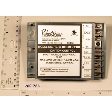 Robertshaw 780-783 Hot Surface Ignition 780-783